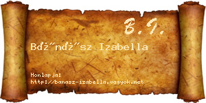 Bánász Izabella névjegykártya